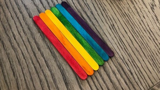 Easy Popsicle Sticks Rainbow Craft