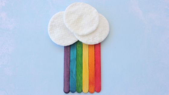 rainbow popsicle stick craft featured