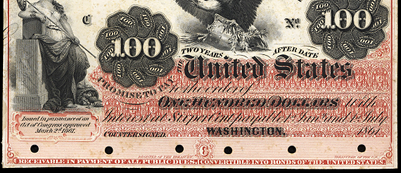 1861 One Hundred Dollar Interest Bearing Notes 2yr
