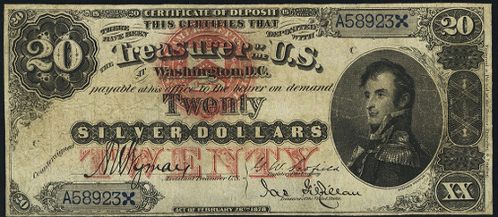 1878 Twenty Dollar Silver Certificate