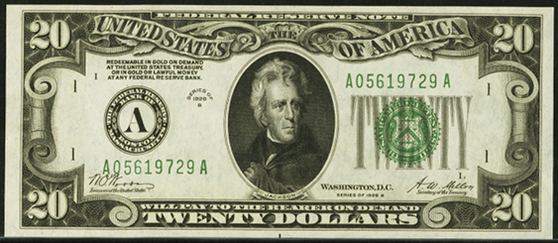 1928b Twenty Dollar Federal Reserve Note