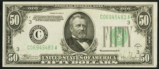 1934c Fifty Dollar Federal Reserve Note