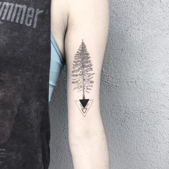 25+ Evergreen Tree Tattoo Designs and Ideas EntertainmentMesh