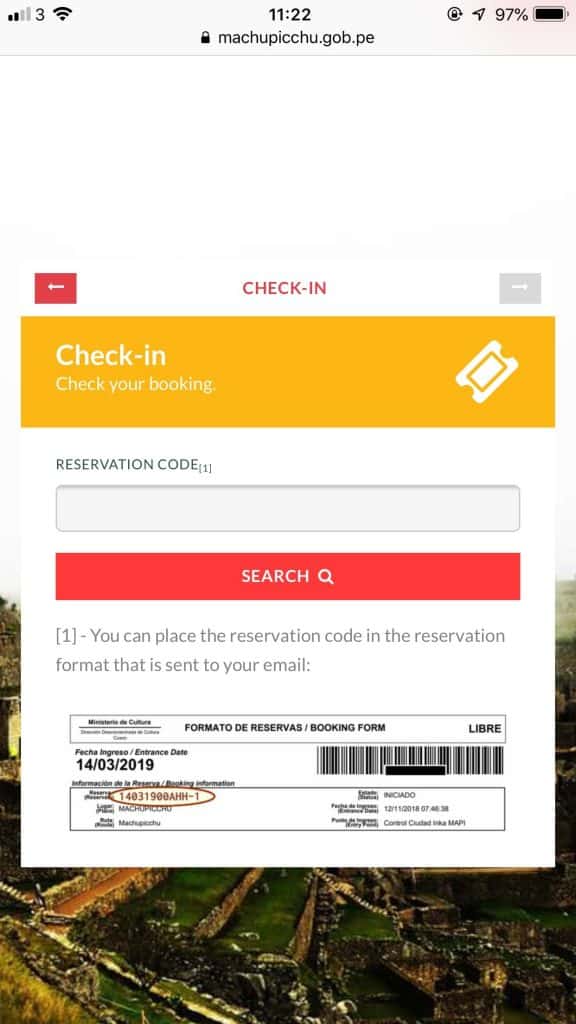 on the first page you can select 4 different option and check in is the one you want