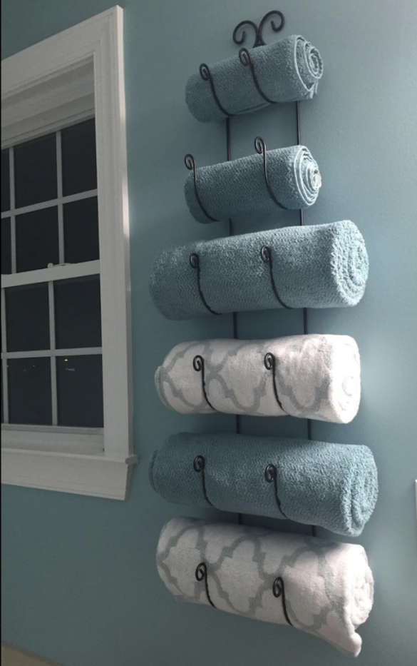 wine rack towel storage