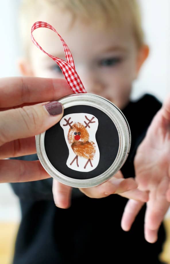 Thumbprint Reindeer Ornament