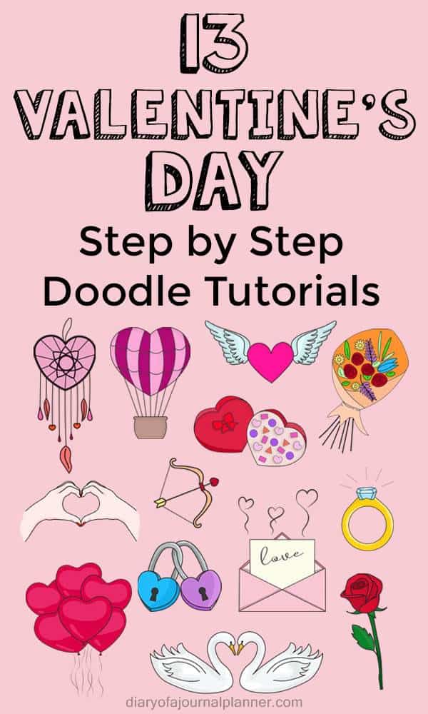 Valentine S Day Doodles 13 Love Inspired Step By Step Doodle Tutorials Get your fix of cute valentines day drawings with my latest valentine drawing unicorn painting unicorn drawing drawing projects easy drawings. valentine s day doodles 13 love