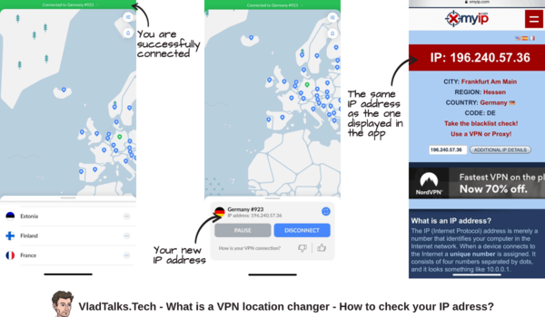 How to change location with a VPN? How fast will you get to Transylvania? 7 VPN change location - an explanation on how to check your new IP address