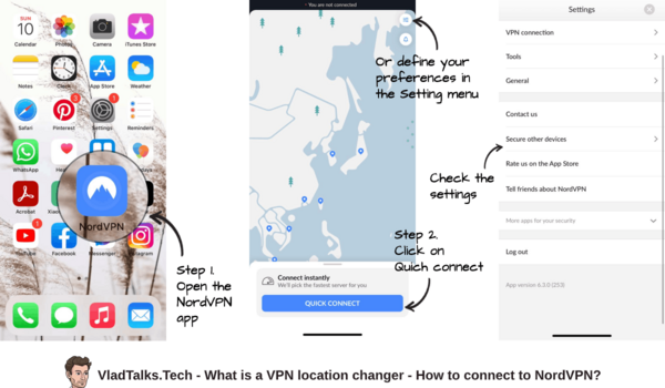 How to change location with a VPN? How fast will you get to Transylvania? 6 VPN change location - an explanation on how to connect to a NordVPN server