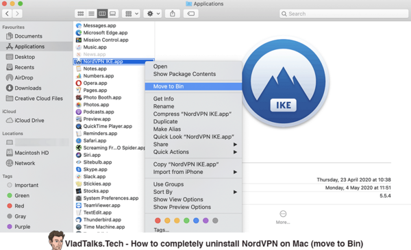 How to delete VPN on Mac. Completely uninstall a VPN app 17 How to completely uninstall NordVPN on Mac - Move to Bin
