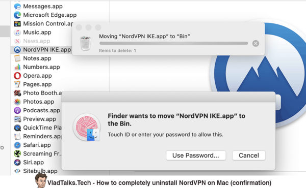 How to delete VPN on Mac. Completely uninstall a VPN app 18 How to completely uninstall NordVPN on Mac - Confirmation