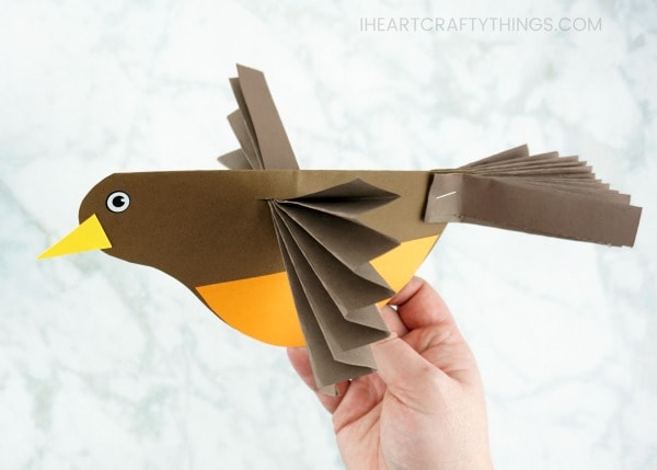 How To Make A Colorful Paper Bird Craft -Fun Paper Craft For Kids Of