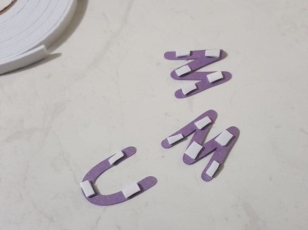 MUM wording with the foam tape to create 3D depth