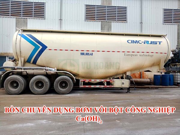 Bồn xe chuyên dụng bơm vôi bột công nghiệp Ca(OH)2