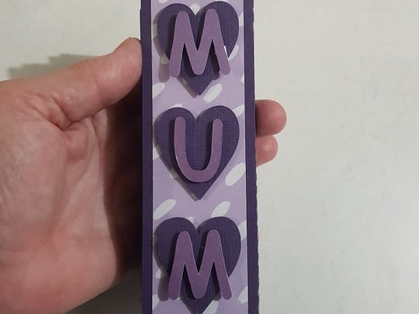 Front of Concertina card when folded
