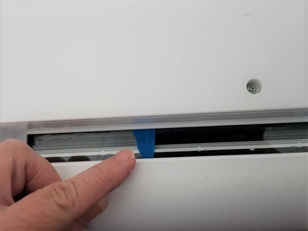 Painters tape stuck to the scanner glass