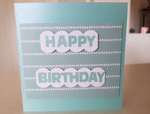 Front of Step Card with the Happy Birthday on it