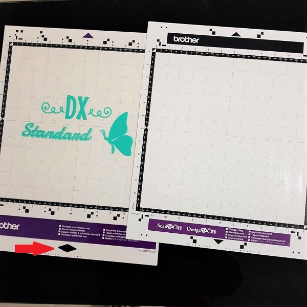 The DX mat and the CM mat with the design on the clear mat cover