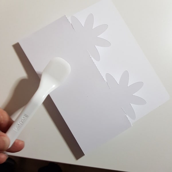 Base card for the 3D flower tri-fold card.