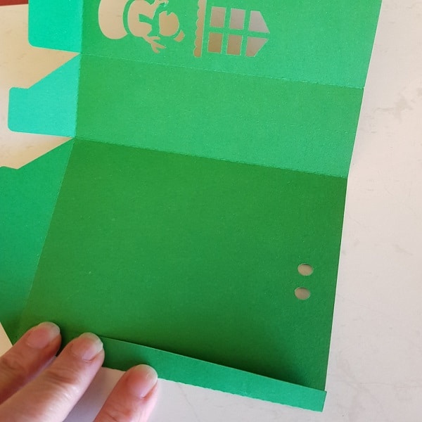Folded score lines of the Christmas Gift Box