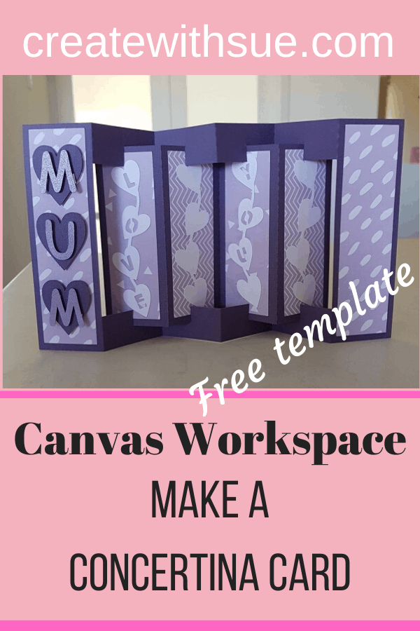 Make a Concertina card in Canvas Workspace with a free template pin