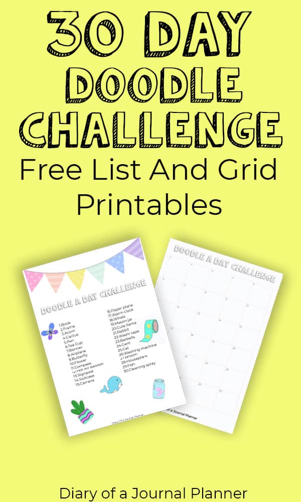 Fun Doodle Challenge For 30 Days With Free Printables Perfect For All Drawing Skills