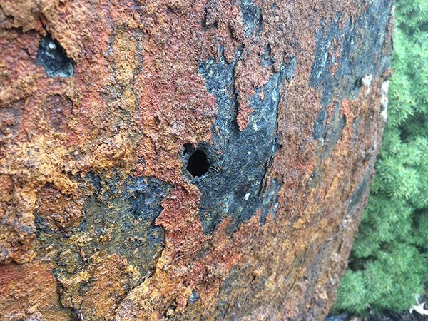 Corroded Oil Tank corroded oil tank