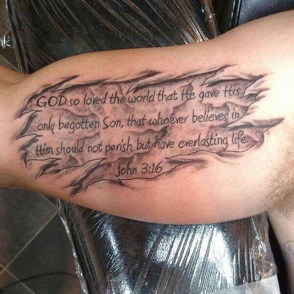 20+ Bible Scripture Tattoos On Arm for Men EntertainmentMesh
