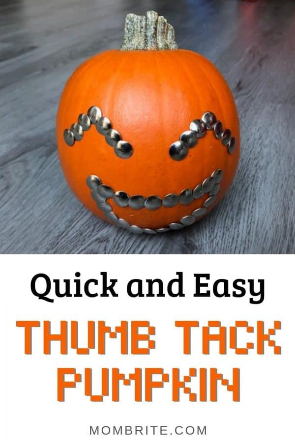 quick and easy thumb tack pumpkin