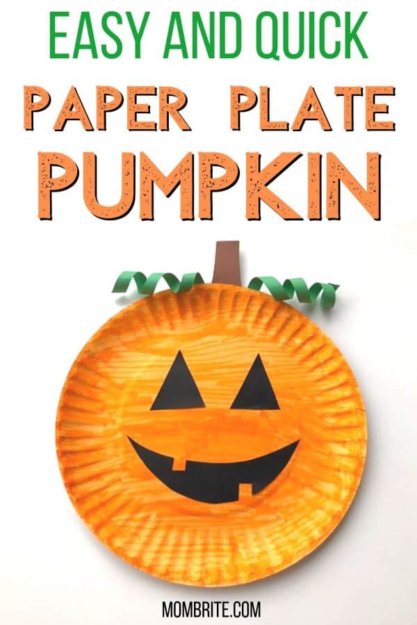 Paper Plate Pumpkin Craft - The Printables Fairy