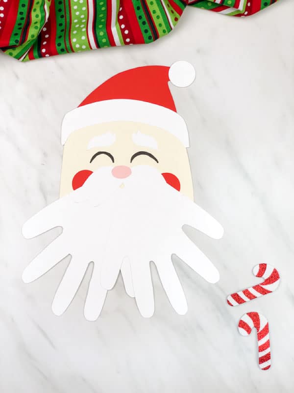 handprint santa craft for preschool image