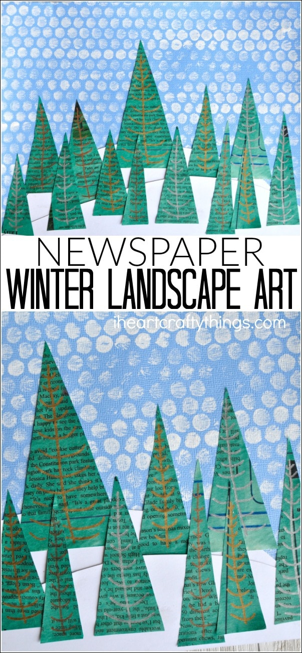 winter landscape art for kids