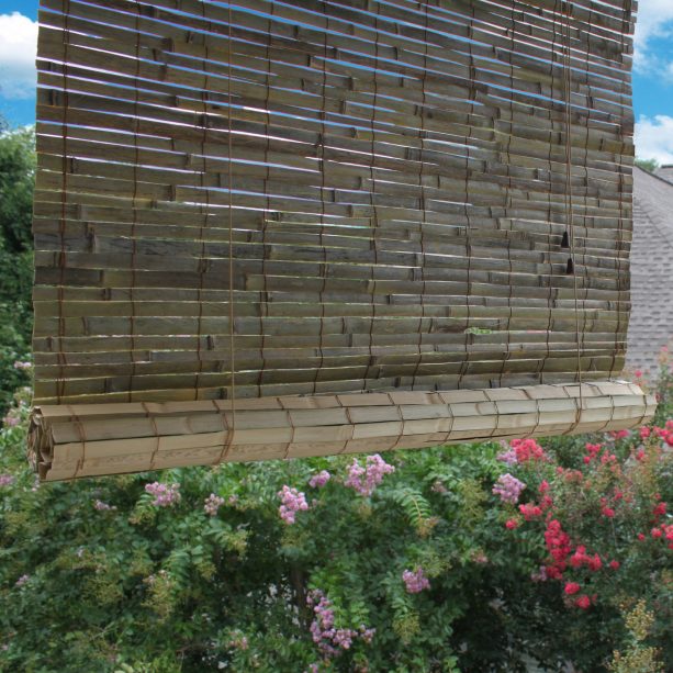 the natural non-finished look of a bamboo blind