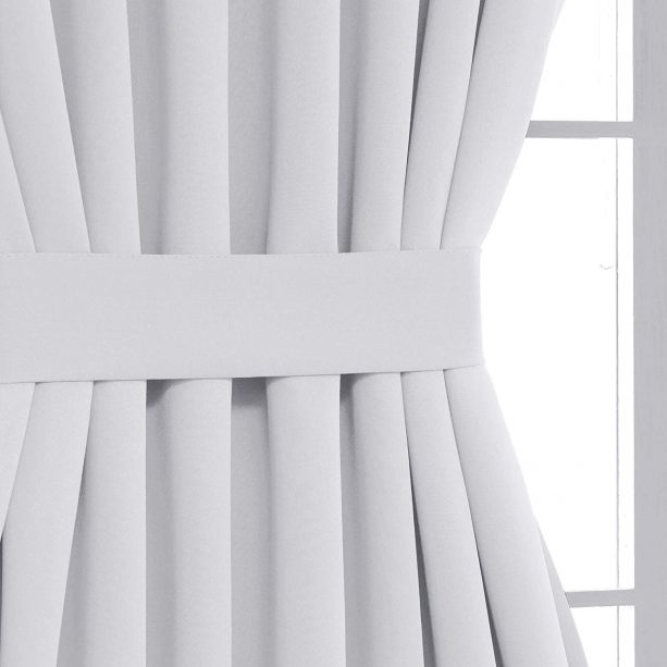 Deconovo white tieback panel curtain for door