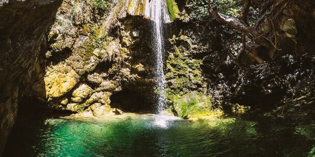 Charco de la Caldera, Río Jorox. Alozaina