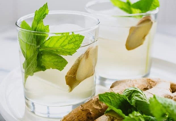 água de hortelã com gengibre | Dicas de Saúde água de hortelã com gengibre