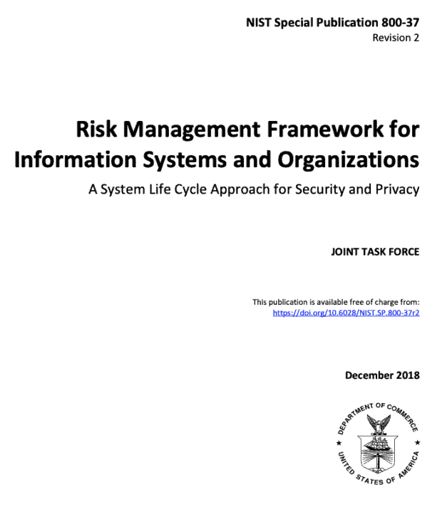 NIST 800-37 Risk Management
