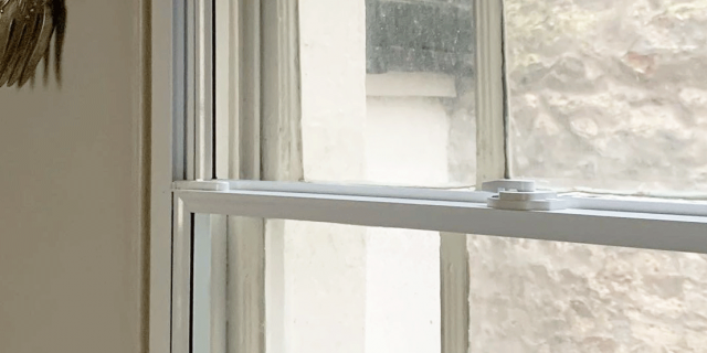 Example of secondary glazing in a sash window