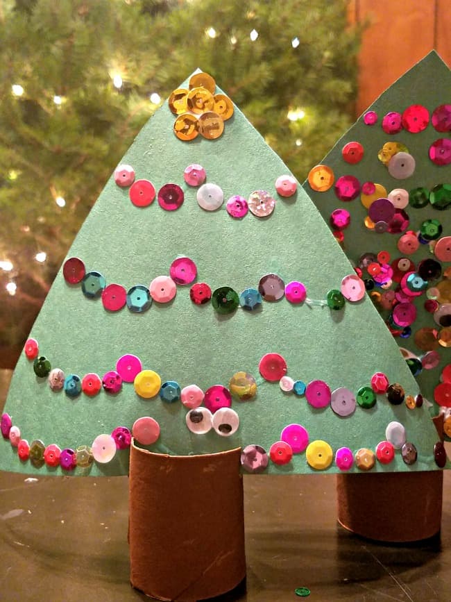 Sequins Christmas Tree Craft