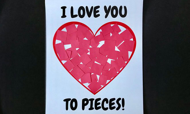 I Love You to Pieces: Valentine #39 s Day Craft Free Printable Mombrite