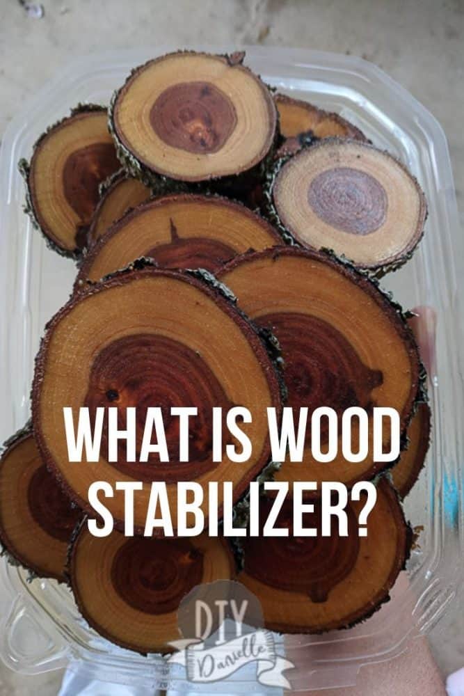 What is wood stabilizer and why you might want it. Photo: A pile of wood slices that have been soaked in wood stabilizer.