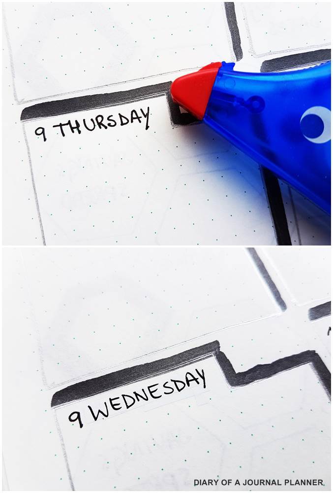 Hot to correct mistakes in your bullet journal