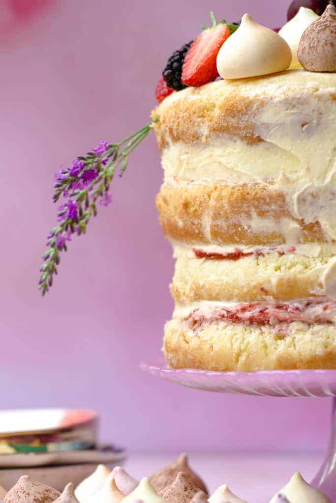Vanilla Naked Cake No Baking Skills Required Amy Treasure