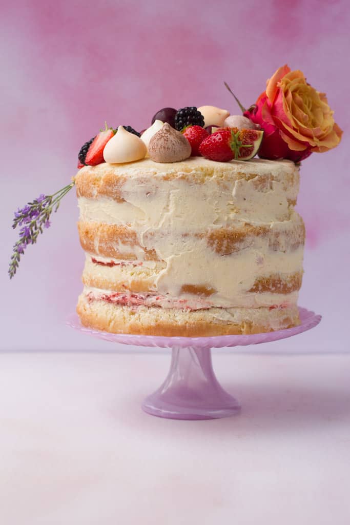 Vanilla Naked Cake No Baking Skills Required Amy Treasure