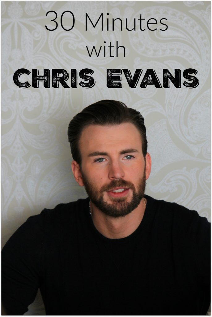 I still can't believe I was interviewing Chris Evans just a couple of weeks ago. I know. Fangirl time. And let me say, rightfully so. Because this guy is the real deal. He is so kind, so sweet, so considerate, and SO funny! Oh- and SO handsome!
