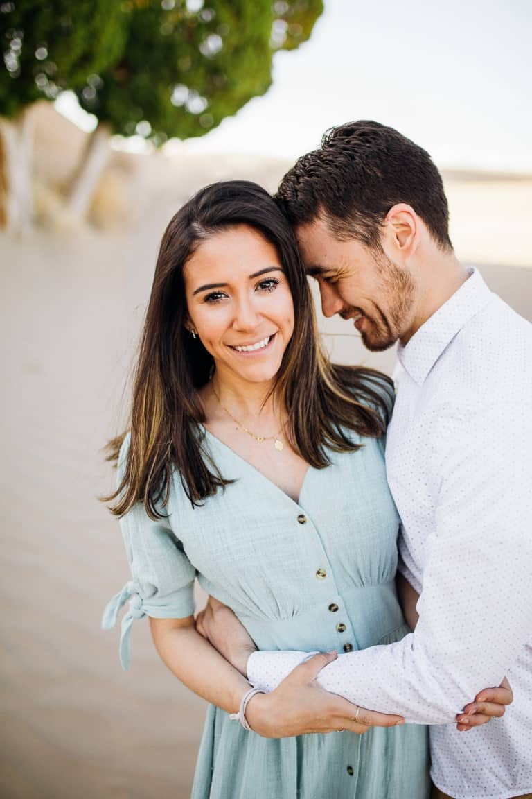 Romantic engagement photo
