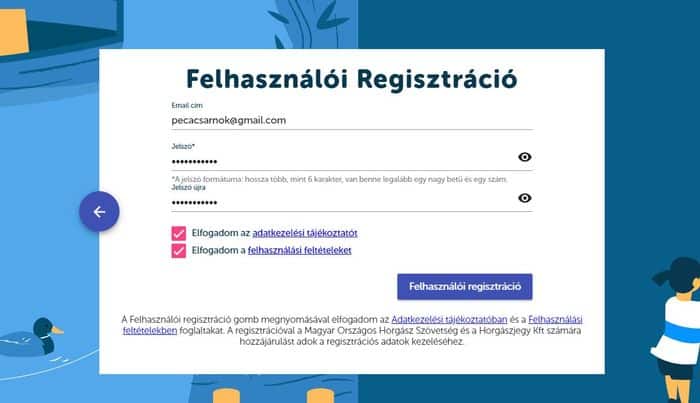 horgászkártya regisztráció