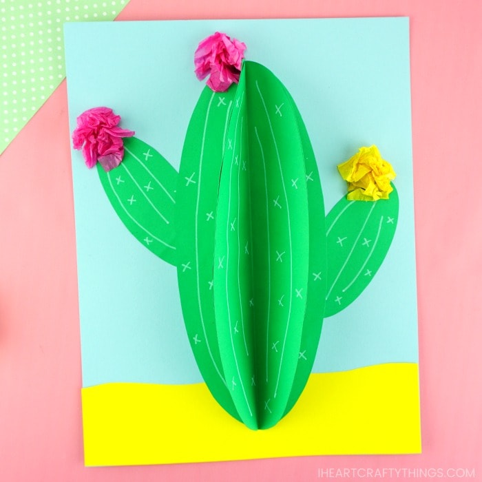 Paper Cactus Craft I Heart Crafty Things