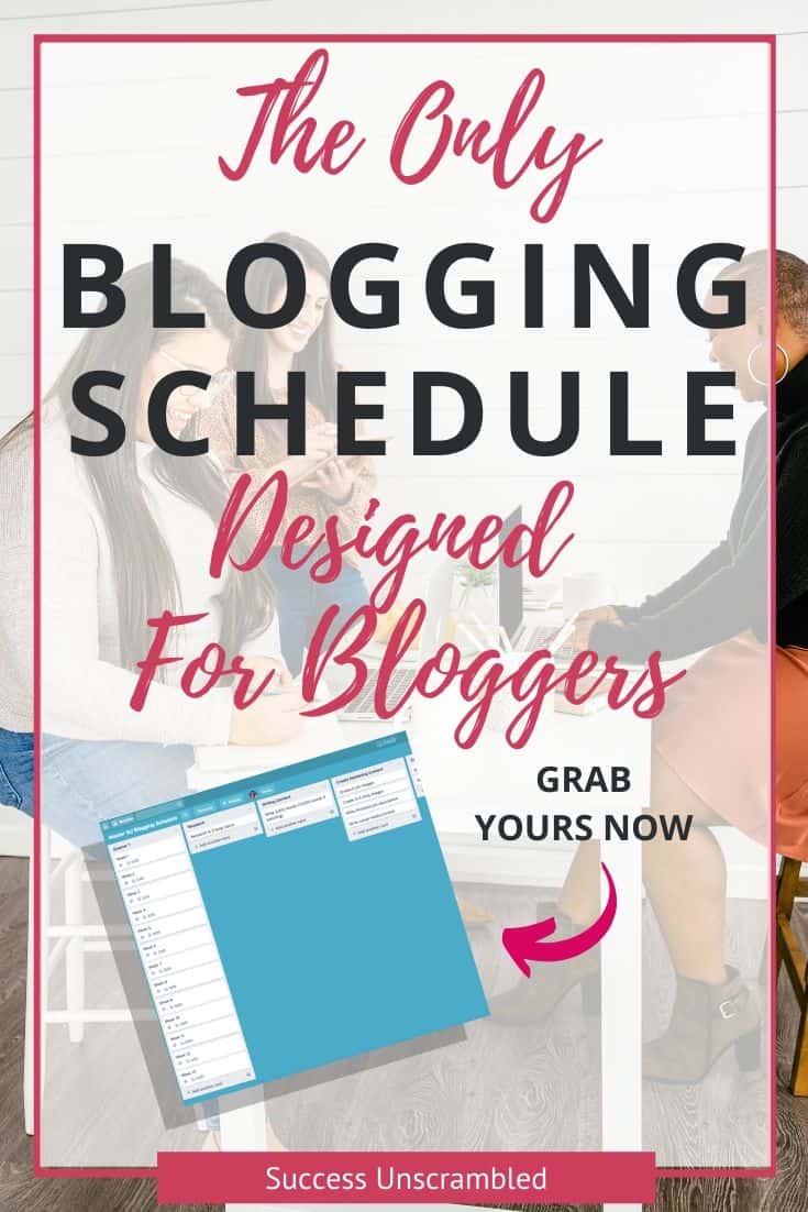 The only blogging schedule you need this year, for bloggers - pin 2