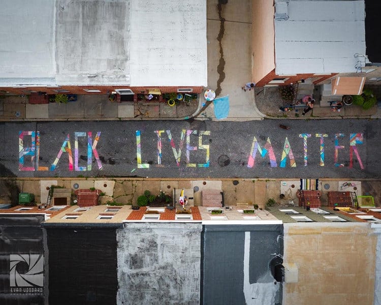 Black Lives Matter Baltimore street mural Black Lives Matter Baltimore Street Mural